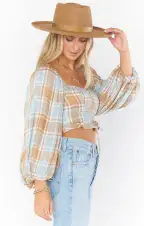 Jenna Top ~ Georgetown Plaid(XS)