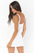 Tara Crop Top ~ White Sequins(XS)