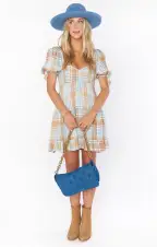 Maryellen Mini Dress ~ Georgetown Plaid(XS)