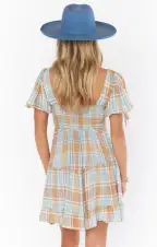 Maryellen Mini Dress ~ Georgetown Plaid(XS)