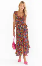 Reese Ruffle Dress ~ Garden Glow(XS)