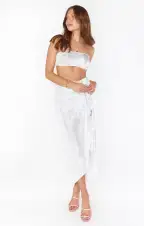 Wrap Me Up Skirt ~ White Confetti(XS)
