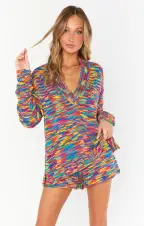 Boardwalk Shorts ~ Colorful Space Dye Knit(XS)