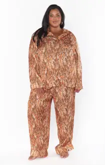 Classic PJ Set ~ Royal Tiger Silky(XS)