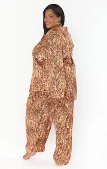 Classic PJ Set ~ Royal Tiger Silky(XS)