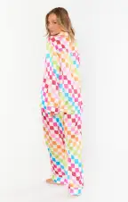 Classic PJ Set ~ Multi Checker Silky(XS)