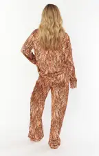 Classic PJ Set ~ Royal Tiger Silky(XS)