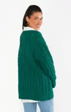 Day to Day Tunic Sweater ~ Emerald Cable Knit(XS)