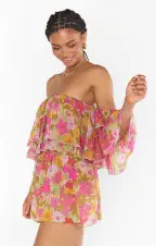 Rossella Ruffle Top ~ Carnaby Floral(XS)