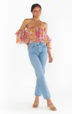 Rossella Ruffle Top ~ Carnaby Floral(XS)