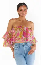 Rossella Ruffle Top ~ Carnaby Floral(XS)