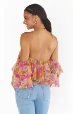 Rossella Ruffle Top ~ Carnaby Floral(XS)