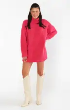 Timmy Tunic Sweater ~ Pink Rose Knit(XS)