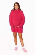 Timmy Tunic Sweater ~ Pink Rose Knit(XS)