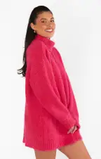 Timmy Tunic Sweater ~ Pink Rose Knit(XS)