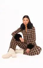 Zermatt Sweater Pant ~ Neutral Geo Jacquard(XS)