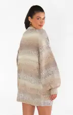 Timothy Tunic Sweater ~ Neutral Space Dye Knit(XS)