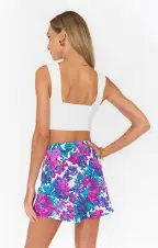 Spencer Skort ~ Magenta Blooms(XS)