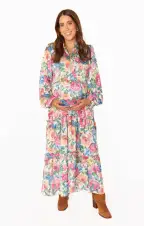 Loretta Maxi Dress ~ Dusty Meadows(XS)