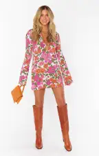 Charlie Collar Dress ~ Carnaby Floral Knit(XS)