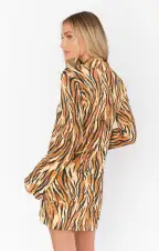 Charlie Collar Dress ~ Royal Tiger Knit(XS)