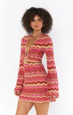 Carlo Cut Out Dress ~ Horizon Stripe Knit(XS)