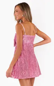 Best Bow Dress ~ Party Pink Sequins(XS)