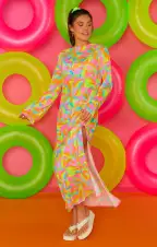 Santos Cover Up ~ Neon Tropics(XS)