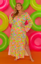 Santos Cover Up ~ Neon Tropics(XS)