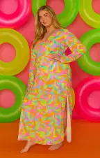 Santos Cover Up ~ Neon Tropics(XS)