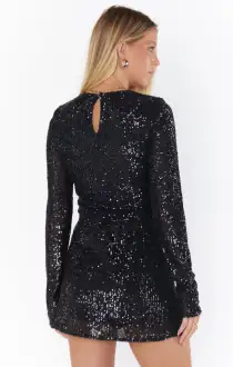 Last Call Top ~ Midnight Glitz Sequins(XS)