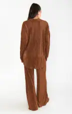 Everywhere Pants ~ Chocolate Pleat(XS)