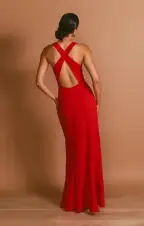 Rachel Maxi Dress ~ Red Stretch(XS)