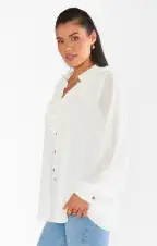 Suki Ruffle Top ~ Wedding Cake Chiffon(XS)