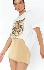 All Night Skort ~ True Gold Luxe Satin(XS)