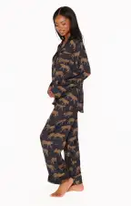 Classic PJ Set ~ Black Catwalk Silky(XS)