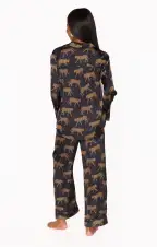 Classic PJ Set ~ Black Catwalk Silky(XS)
