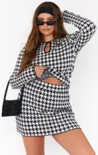Tippi Skirt ~ Houndstooth Knit(XS)