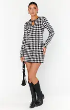 Tippi Skirt ~ Houndstooth Knit(XS)