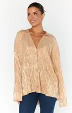 Everywhere Top ~ Gold Pleat(XS)