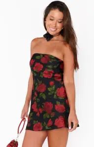 Taylor Tube Mini Dress ~ Send Me Roses(XS)