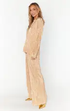 Everywhere Pants ~ Gold Pleat(XS)