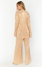 Everywhere Pants ~ Gold Pleat(XS)