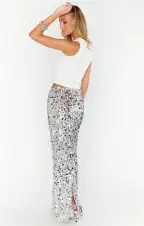 All That Skirt ~ Silver Metallic Sequins(XS)