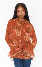 Carmela Top ~ Garden Harvest(XS)
