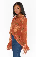 Carmela Top ~ Garden Harvest(XS)