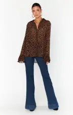 Carmela Top ~ Leopard Latte(XS)