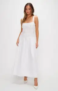 Bradshaw Maxi Dress ~ Rosette Mesh White(XS)