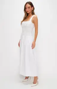 Bradshaw Maxi Dress ~ Rosette Mesh White(XS)
