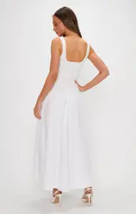Bradshaw Maxi Dress ~ Rosette Mesh White(XS)